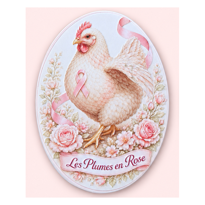 Magnet Les Plumes en Rose – Octobre Rose