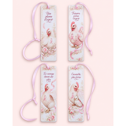 Marque-page Les Plumes en Rose – Octobre Rose