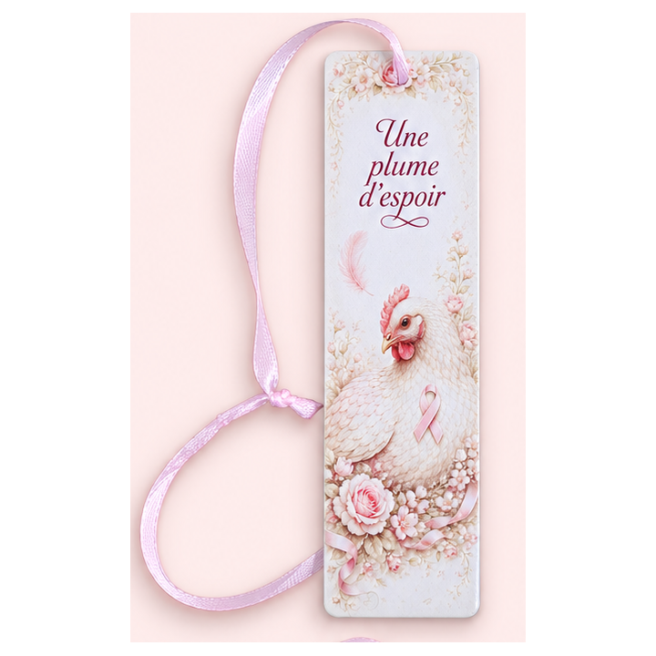 Marque-page Les Plumes en Rose – Octobre Rose